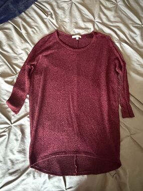 Moa Moa Wine Scoop Neck Knit Tunic